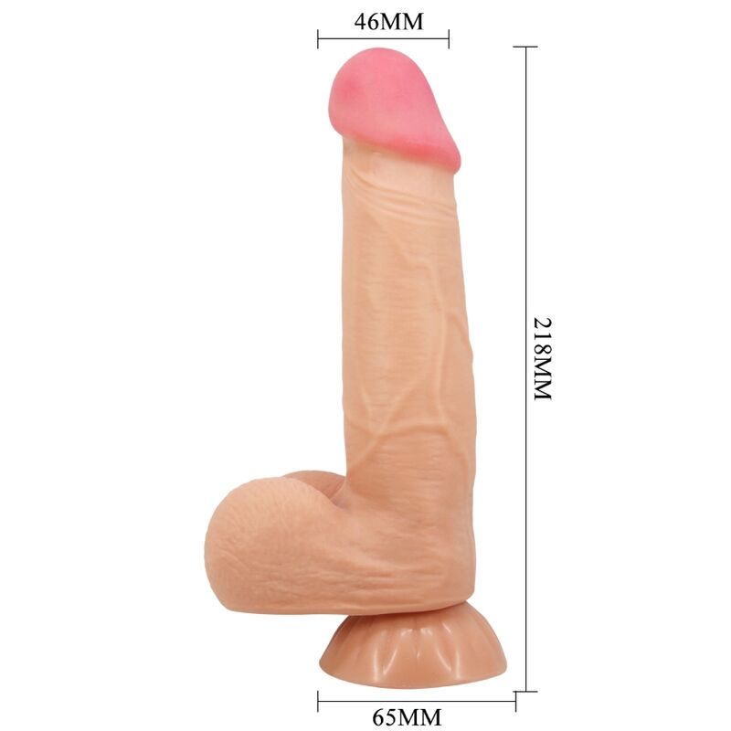 PRETTY LOVE - DILDO REALISTA SERIE PIEL DESLIZANTE CON VENTOSA DE CONTROL REMOTO PIEL DESLIZANTE 21.8 CM