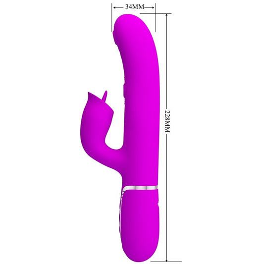 PRETTY LOVE - VIBRADOR CONEJO CON FUCSIA PARA LAMER
