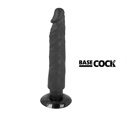 BASECOCK - VIBRADOR REALISTA 2-1 NATURAL 20 CM -O- 4 CM