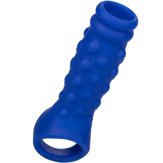 CALEXOTICS - FUNDA PARA PENE ADMIRAL CON PERLAS, SILICONA LÍQUIDA AZUL