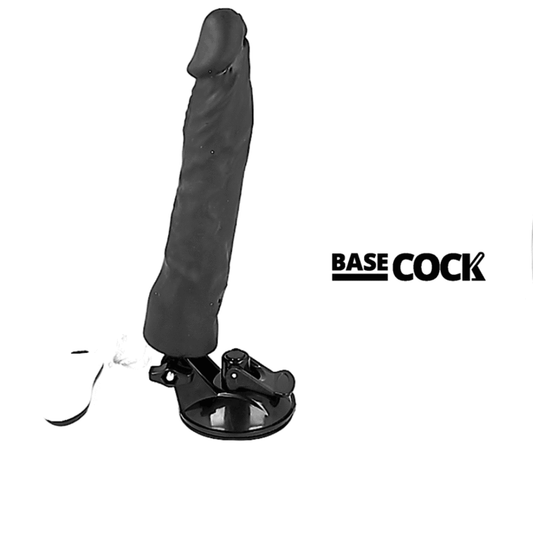 BASECOCK - VIBRADOR REALISTA CON CONTROL REMOTO BLANCO NATURAL 21 CM -O- 4 CM