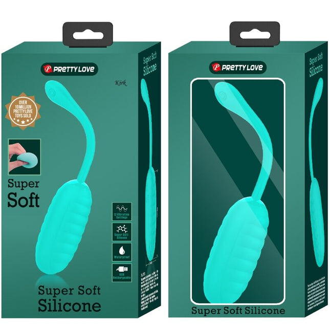 PRETTY LOVE - KIRK RECHARGEABLE VIBRATING EGG, AQUA GREEN