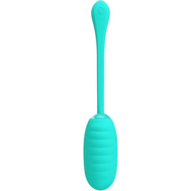 PRETTY LOVE - KIRK RECHARGEABLE VIBRATING EGG, AQUA GREEN