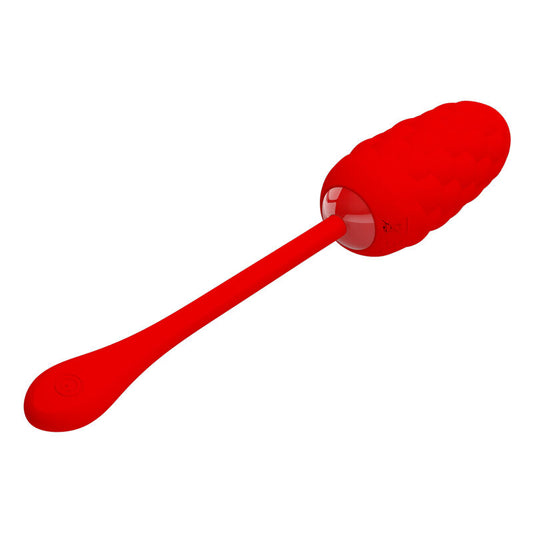 PRETTY LOVE - HUEVO VIBRADOR CON TEXTURA MARINA ROJA RECARGABLE