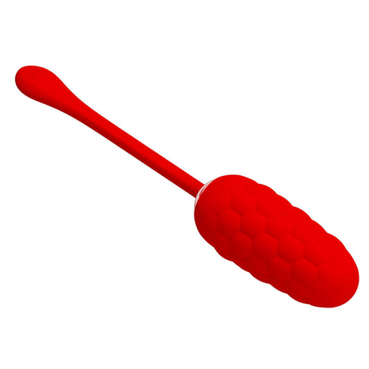 PRETTY LOVE - HUEVO VIBRADOR CON TEXTURA MARINA ROJA RECARGABLE