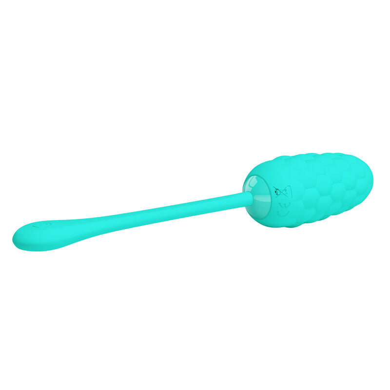 PRETTY LOVE - HUEVO VIBRADOR RECARGABLE CON TEXTURA MARINA EN VERDE AGUA