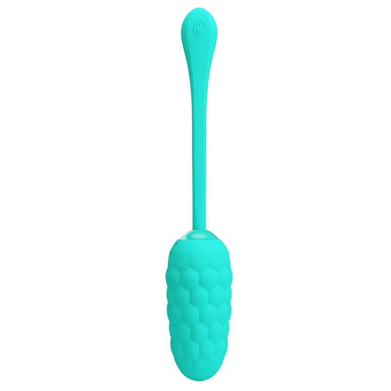 PRETTY LOVE - HUEVO VIBRADOR RECARGABLE CON TEXTURA MARINA EN VERDE AGUA