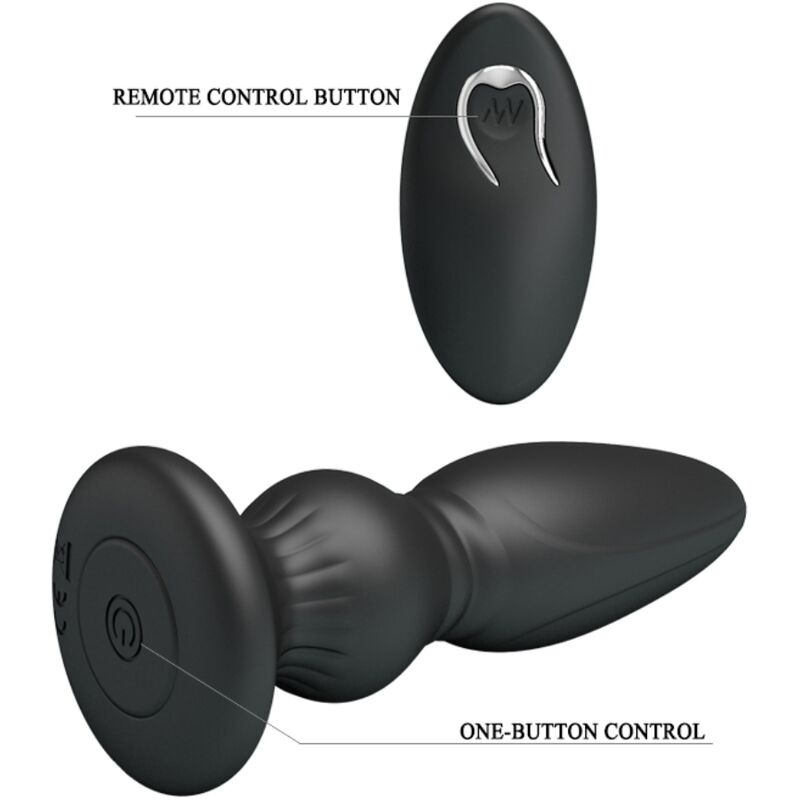 MR PLAY - LEISTUNGSSTARKER VIBRATOR MIT FERNBEDIENUNG, ANALSTECKER