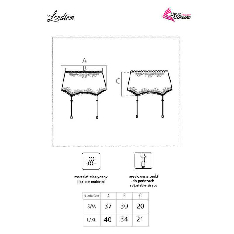 LIVCO CORSETTI FASHION - LENDIEM LC 90554-1 STRUMPFGÜRTEL SCHWARZ