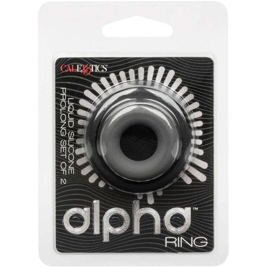 CALEXOTICS - ALPHA PROLONG SET OF 2 RINGS GRAY