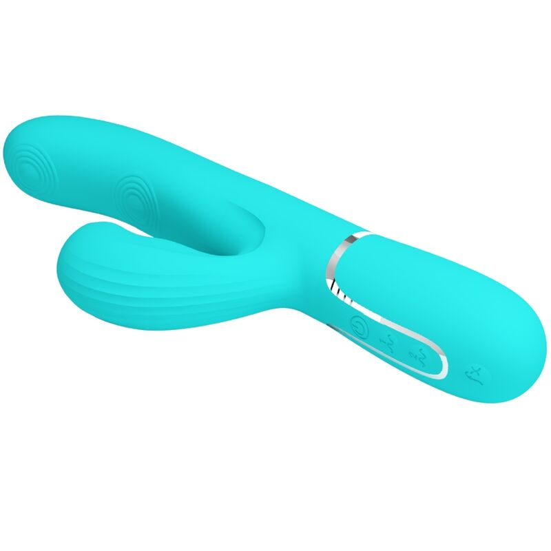 PRETTY LOVE - PERLITA MULTIFUNCTIONAL 3-IN-1 G-SPOT VIBRATOR AQUA GREEN