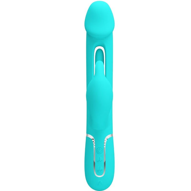 PRETTY LOVE - VIBRADOR DEJON RABBIT 3 EN 1 MULTIFUNCIONAL AQUAGREEN