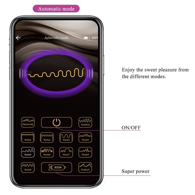 PRETTY LOVE - BAIRD G-SPOT 12 VIBRATIONEN LILA APP