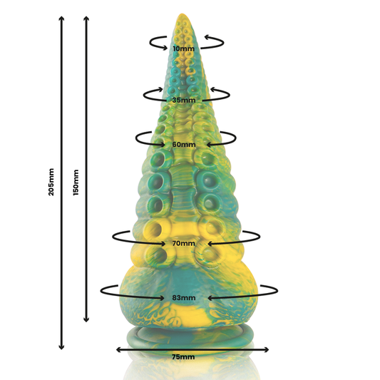 EPIC - CETUS GREEN TENTACLE DILDO, LARGE SIZE