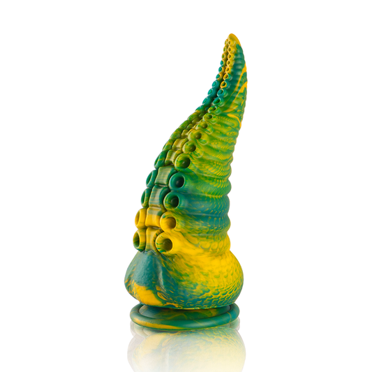 ÉPICO - DILDO DE TENTÁCULOS VERDES CETUS, TAMAÑO PEQUEÑO