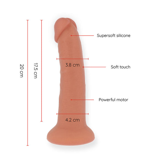 ONINDER - MEDIUM BOGOTÁ VIBRATOR DILDO WITH 9 SPEEDS NATURAL 20 CM -O- 4.2 CM - FREE APP