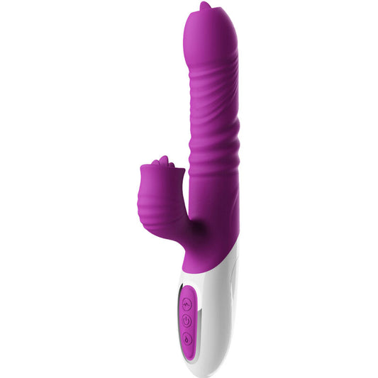 ARMONY - VIBRADOR DE DOBLE LENGUA Y EFECTO CALOR PÚRPURA