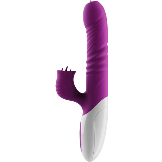 ARMONY - VIBRADOR DE DOBLE LENGUA Y EFECTO CALOR PÚRPURA