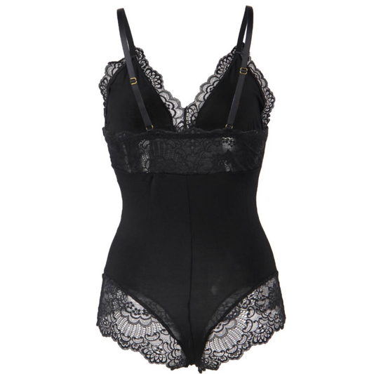 SUBBLIME - BODY NEGRO CON DETALLE DE ENCAJE FLORAL L/XL