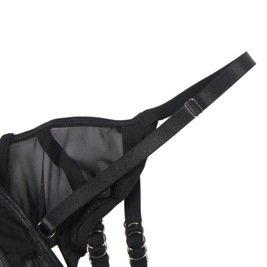 SUBBLIME - CONJUNTO DE DOS PIEZAS CON SUJETADOR TRANSPARENTE Y RAYAS S/M