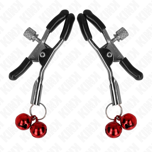 KINK - PINZA PARA PEZONES DOBLE CAMPANA ROJA 6 CM