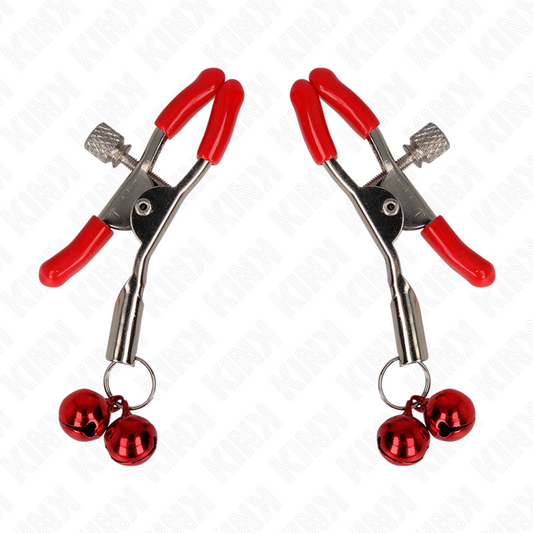 KINK - PINZA PARA PEZONES DOBLE CAMPANA ROJA 6 CM
