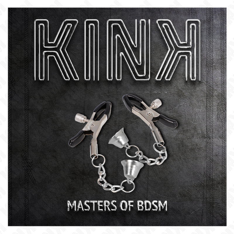 KINK - PINZAS PARA PEZONES DE PLATA CON COLGANTE DE CAMPANA 6 CM
