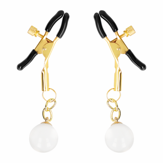 KINK - GLASPERLEN-NIPPELKLAMMERN GOLD 6 CM