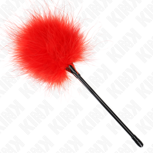 KINK - PLUMAS DE COSQUILLEO ROJAS PARA EL SET DE BONDAGE 27 CM