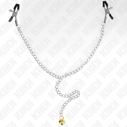 KINK - PINZAS DE PEZONES DE CADENA CON CAMPANA 30 CM