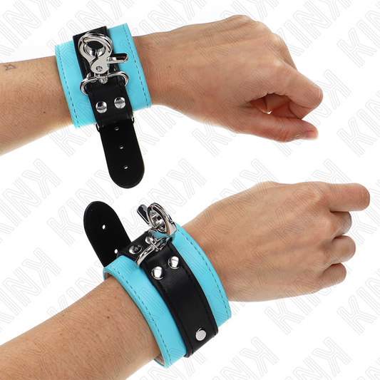 KINK - ESPOSAS PREMIUM CON CIERRE NEGRO/AZUL AJUSTABLES 21-28 CM X 5,5 CM