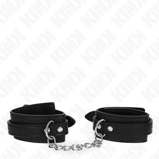 KINK - PUÑETAS DE MUÑECA CON ESTAMPADO DE SERPIENTE, NEGRAS, AJUSTABLES 20-28 CM X 5,4 CM