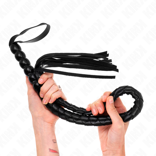 KINK - SNAKE WHIP WITH PEARLS 80 CM