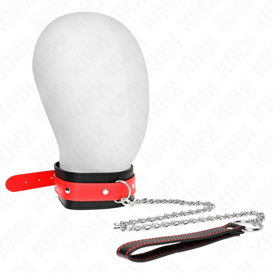 KINK - NECKLACE WITH RED RIBBON 65 CM ADJUSTABLE 36-43 CM X 5 CM