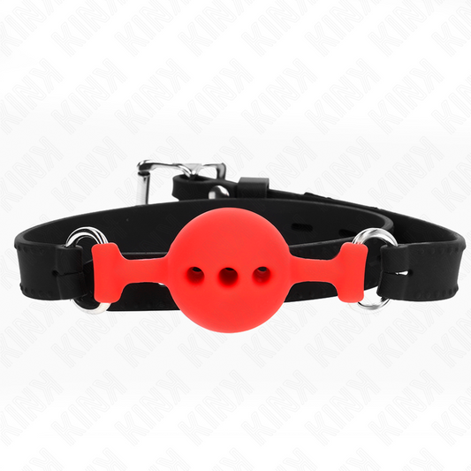 KINK - FULL SILICONE FLAP 55 x 2 CM WITH 4 CM BALL SIZE S RED ADJUSTABLE 35-51 CM
