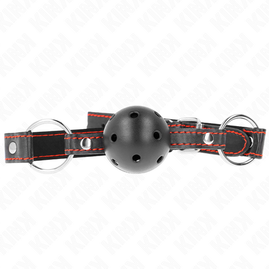 KINK - HOLLOW-HARD BLACK BALL GAG MODEL 2 65 x 2.5 CM