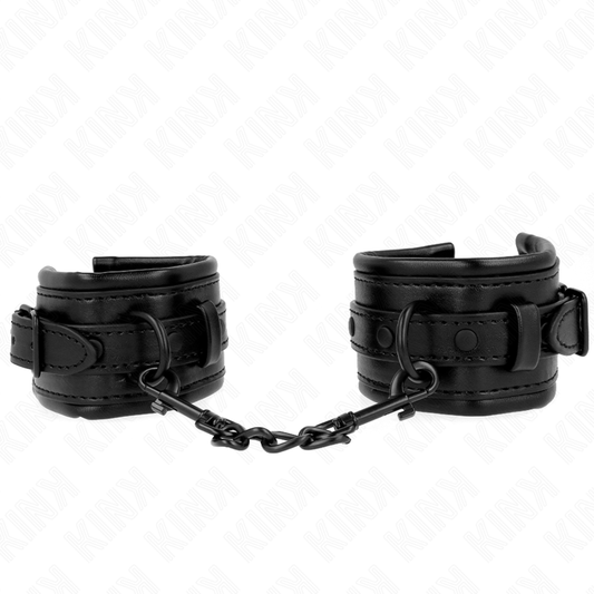 KINK - ESPOSAS DE MUÑECA NEGRAS AJUSTABLES 20-30 CM X 6 CM