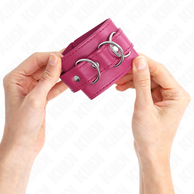 KINK - 3 PUÑOS DE MUÑECA CON ANILLA EN D AJUSTABLES ROSA 17,5-25 CM X 6 CM