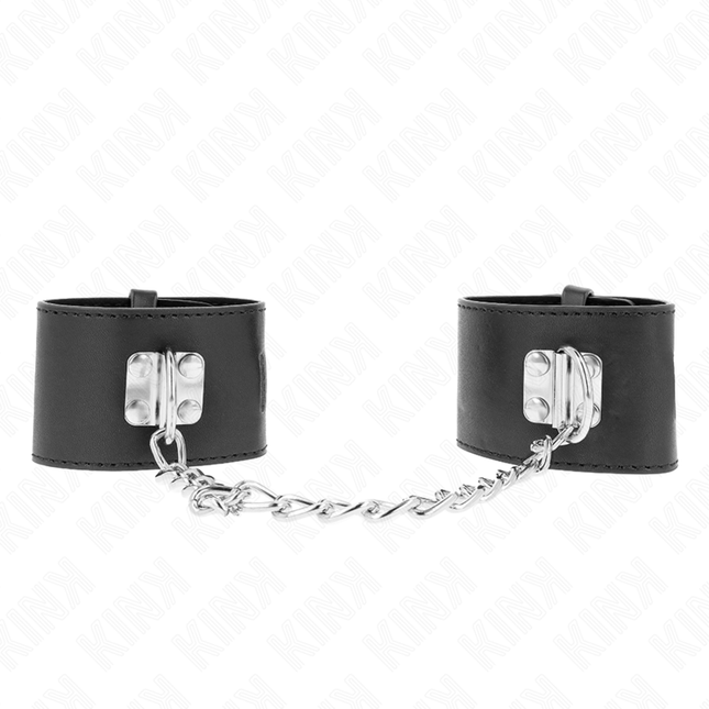 KINK - ESPOSAS FIJAS CON CADENA 30 CM Y CIERRE DE CANDADO NEGRO AJUSTABLE 16-23 CM X 5,5 CM