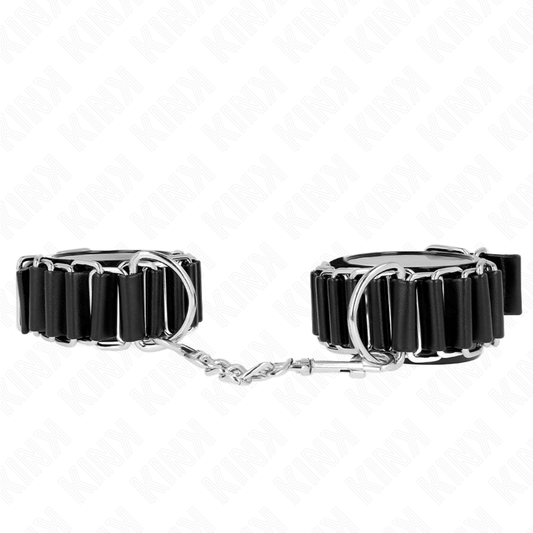 KINK - PUÑETA DE MUÑECA FINA CON BISAGRA NEGRA AJUSTABLE 16-22 CM X 3,5 CM