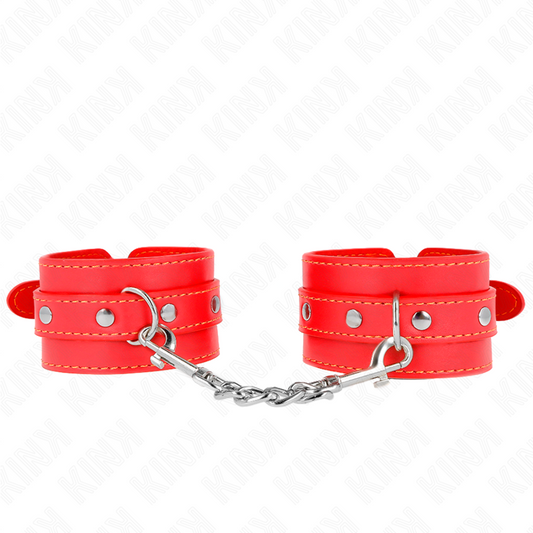 KINK - THIN WRIST CUFFS RED ADJUSTABLE 21-33 CM