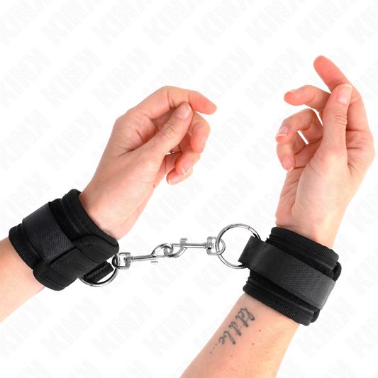 KINK - WRIST CUFFS BLACK ADJUSTABLE 18-35 CM X 6 CM