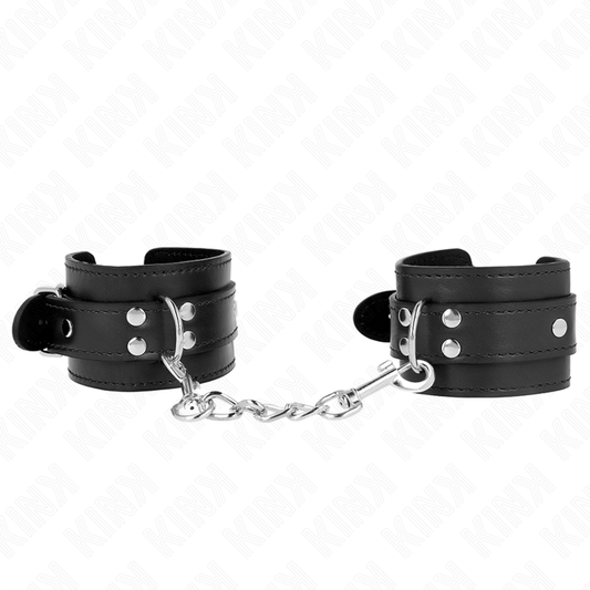KINK - ESPOSAS DE MUÑECA SIMPLES NEGRAS AJUSTABLES 20-23 CM X 5,5 CM