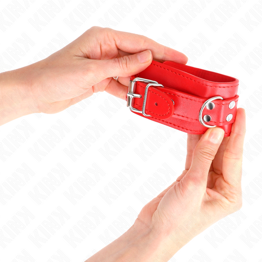 KINK - ESPOSAS DE MUÑECA SIMPLES ROJAS AJUSTABLES 20-23 CM X 5,5 CM