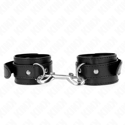 KINK - ESPOSAS DE MUÑECA - UNA HILERA DE REMACHES NEGROS AJUSTABLES 17-28 CM X 5 CM