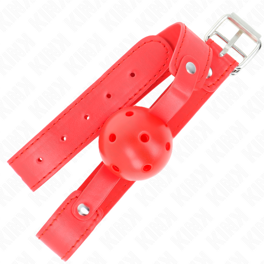 KINK - RED BREATHABLE BALL 4.5 CM Gag 65 x 2.5 CM