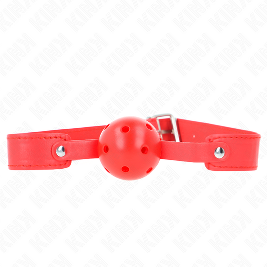 KINK - RED BREATHABLE BALL 4.5 CM Gag 65 x 2.5 CM