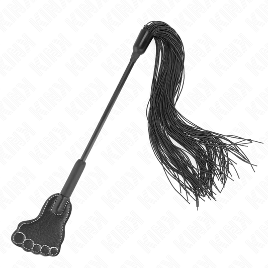 KINK - FOOT-SHAPED PADDLE WITH TASSEL WHIP 31 CM
