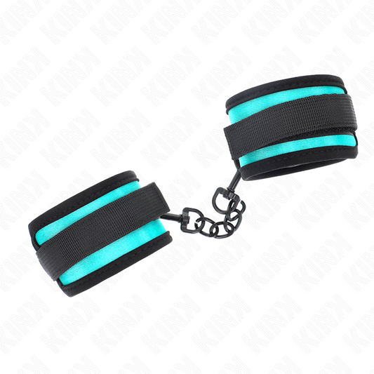 KINK - ESPOSAS DE NYLON CON CIERRE DE VELCRO NEGRO-AZUL AJUSTABLE 18-32 CM X 5 CM