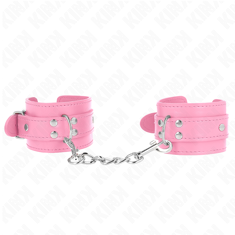 KINK - SIMPLE WRIST CUFFS PINK ADJUSTABLE 20-23 CM X 5.5 CM